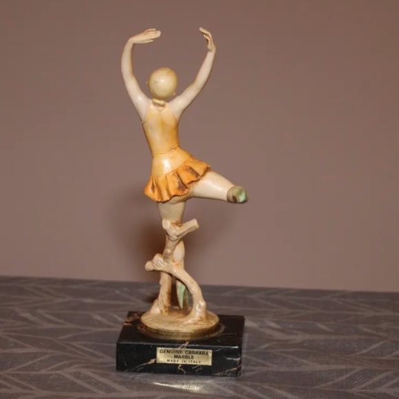 Vintage Depose Simonetti Ballerina Italy Figurine #352 Signed Marble Base - Picture 3 of 4